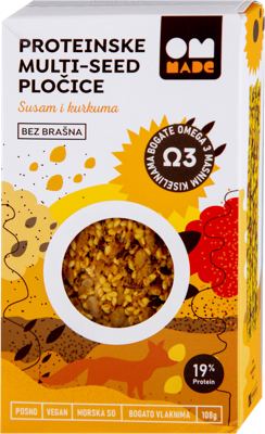 PLOČICE PROTEINSKE BEZ BRAŠNA KURKUMA 108GR OM MADE