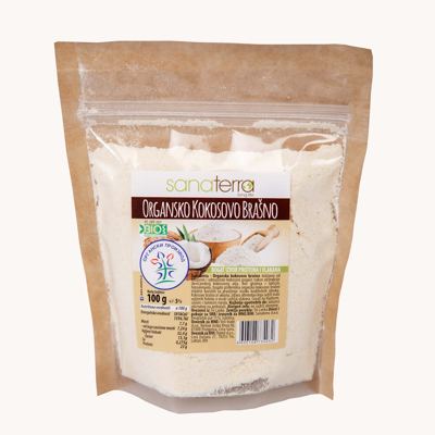 BRAŠNO KOKOSOVO ORGANSKO 100GR SANATERRA
