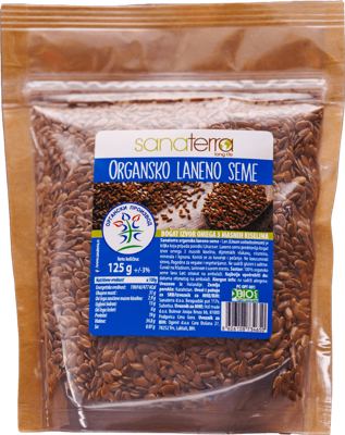 SEME LANENO ORGANSKO 125GR SANATERRA