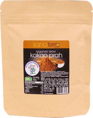 KAKAO ORGANSKI SIROVI PRAH 80G SANATERRA