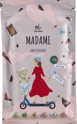 ČOKOLADA CRNA MADAME 70% 100G CHOCOLLAMA