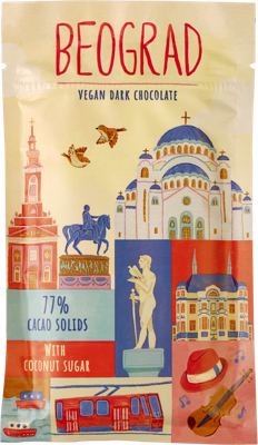 ČOKOLADA CRNA BEOGRAD 77% 100G CHOCOLLAMA