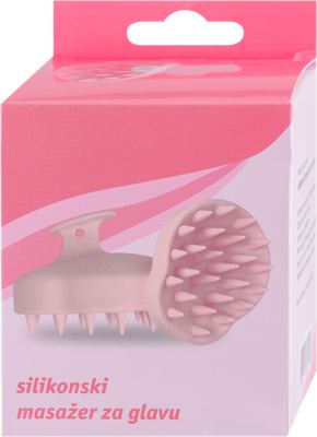 Silikonski masažer za glavu roze 1/1