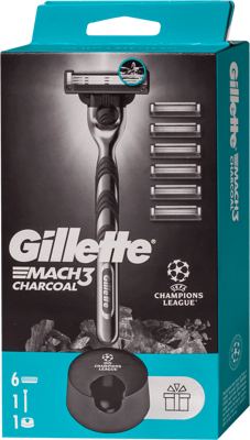 BRIJAČ GILLE MACH3 CHARCO H+6+STAND