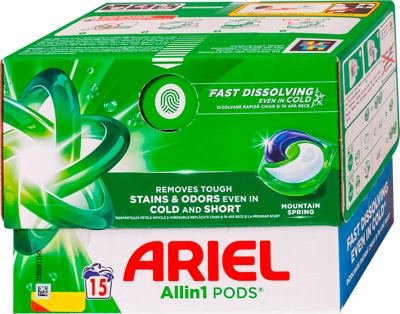 DETERDŽENT ARIEL KAPSULE MOUNTAIN SPRING 15KOM P&G