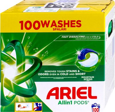 DETERDŽENT ARIEL KAPSULE MOUNTAIN SPRING 2X50=100KOM P&G