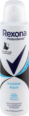REXONA DEO INVIS.AQUA 150ML (W)