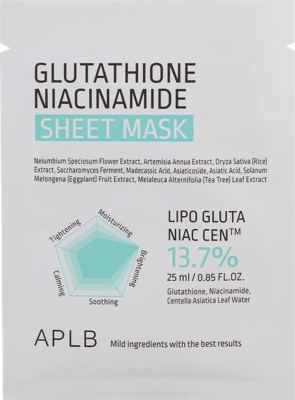 MASKA ZA LICE GLUTATHIONE NIACINAMIDE SHEET 25 ML APLB