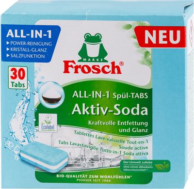 TABLETE ZA MAŠINSKO PRANJE POSUĐA ACTIV SODA 30 KOM FROSCH