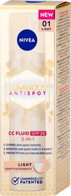 NIVEA Lumin.CC fluid ZF30 svetla 40ml