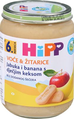 Hipp kas.jabuka i banana sa dec.keksom 190g