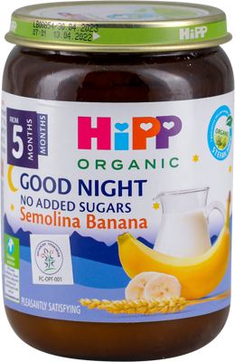 KAŠICA MLEČNA ZA LAKU NOĆ GRIZ I BANANA 190GR. HIPP