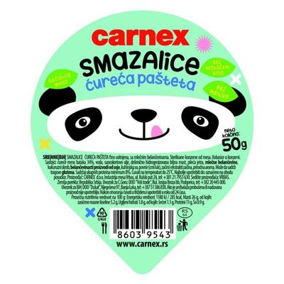 PAŠTETA ĆUREĆA SMAZALICA 50GR CARNEX