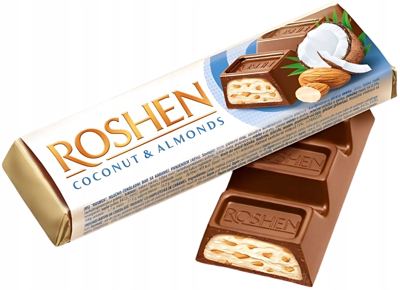 ČOKOLADNI BAR MLEČNI BADEM I KOKOS FIL 38GR ROCHEN