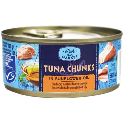 Tuna komadi u sunc.ulju Fish market 160g