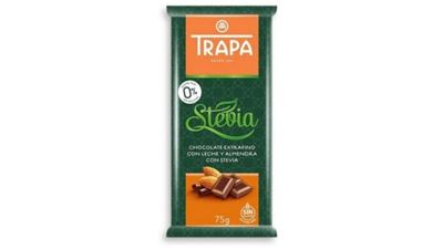 ČOKOLADA TRAPA BADEM STEVIA 75G