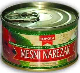 Mesni narezak limenka 0150 Topola