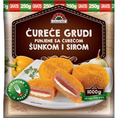 SMRZNUTO MESO TISACOOP ĆUREĆE GRUDI PUNJENE 1000G