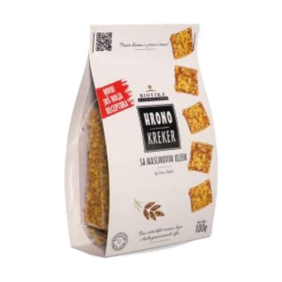 KREKER HRONO SA KUKURUZNIM PAHULJICAMA I MASLINOVIM ULJEM 100GR BIOTIKA