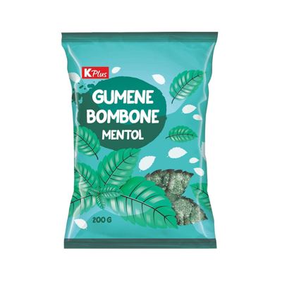 BOMBONE GUMENE MENTOL 200G K PLUS