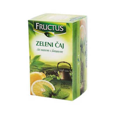 ČAJ ZELENI SA NANOM I LIMUNOM 30GR FRUCTUS EXCLUSIVE