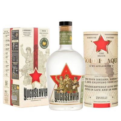 Rakija Yugoslavia heroes viljam.box 0,7l