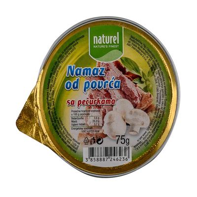 PAŠTETA 75G SA PECURKAMA "NATUREL" 1/12 AWT