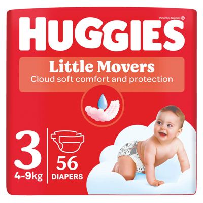 HUGGIES LITTLE MOVERS PELENE JUMBO (3) P56