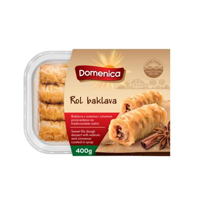 KOLAČ ROLL BAKLAVA 400GR DOMENICA
