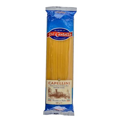 ŠPAGETI CAPELLINI 001 500GR DEL CASTELLO