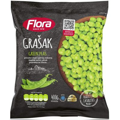 SMRZNUTO POVRĆE GRAŠAK FLORA 400G