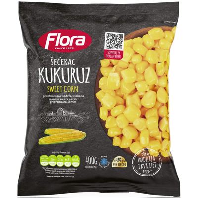 SMRZNUTO POVRĆE KUKURUZ ŠEĆERAC FLORA 400G