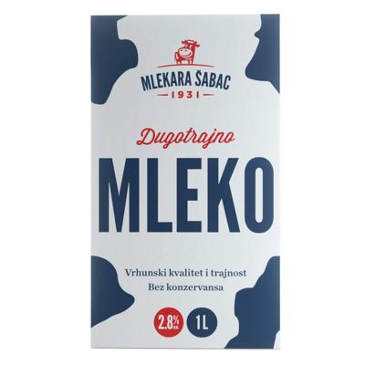 MLEKO UHT 2,8%MM ČEP 1L ŠABAC