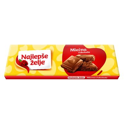 ČOKOLADA NAJLEPŠE ŽELJE MLEČNA 250G