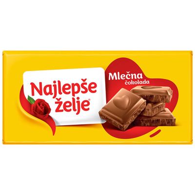 ČOKOLADA NAJLEPŠE ŽELJE MLEČNA 200G