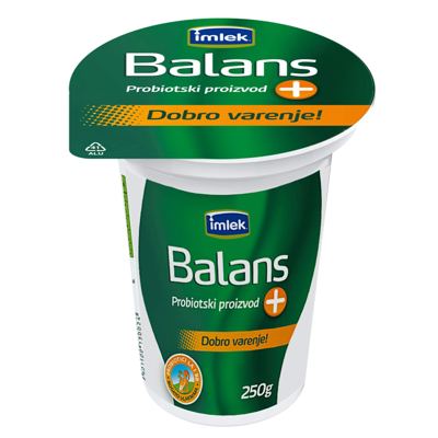JOGURT BALANS PLUS 250GR ČAŠA PS IMLEK