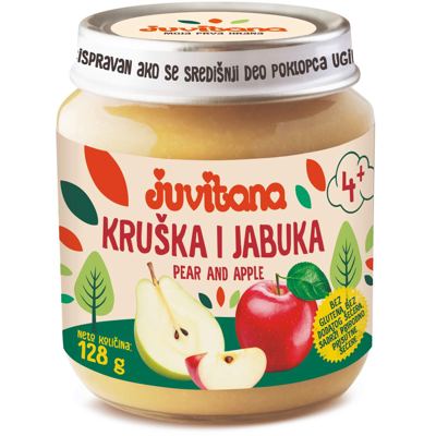 JUVITANA KAŠICA KRUŠKA JABUKA 128 G