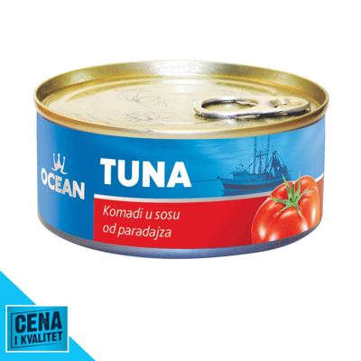 TUNA KOMADI U TOMATO SOS 160G OCEAN