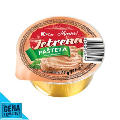 PAŠTETA JETRENA 75G K PLUS