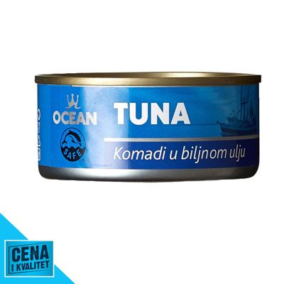 TUNA KOMADI U BILJNOM ULJU 160G OCE