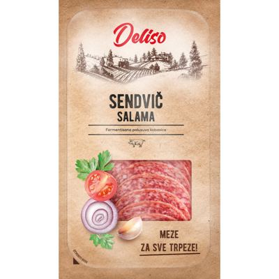 SALAMA SENDVIČ SLAJS 200G DELISO