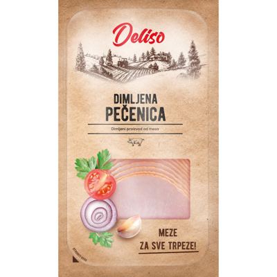 PEČENICA DIMLJENA SLAJS 200G DELISO