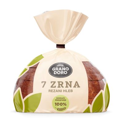 HLEB 7 ZRNA REZANI 350G GRANO DORO