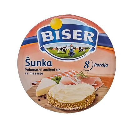 SIR TOPLJENI MLEKOPRODUKT BISER SA ŠUNKOM 35%MM 140G