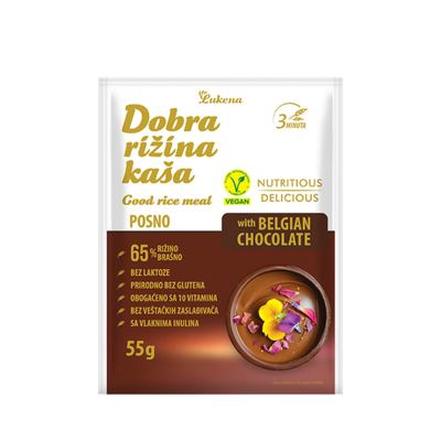 KAŠA RIŽINA SA BELGIJSKOM ČOKOLADOM 55GR DOBRA