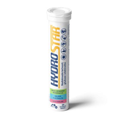 HYDROSTAR šumeće tablete malina 20/1