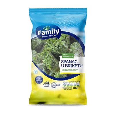 SPANAĆ U BRIKETIMA SMRZ 900G FAMILY