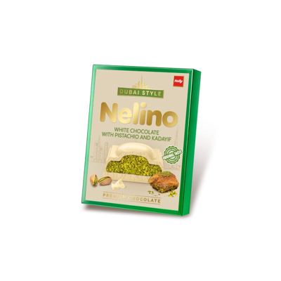 ČOKOLADA MLEČNA DUBAI BELA NELINO 62G