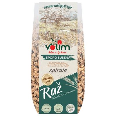TESTENINA SA BRAŠNOM OD RAŽI SPIRALA 250GR VOLIM