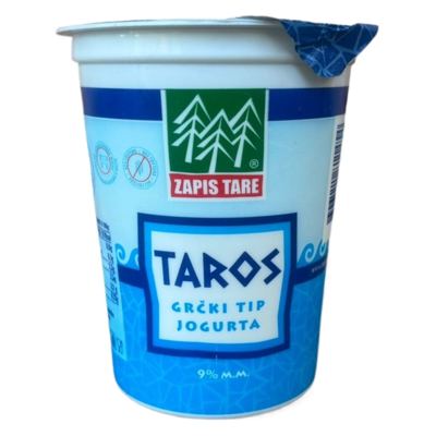 TAROS ZAPIS TARE GRČKI JOGURT 380G 9%